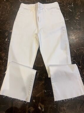 Frank Eileen White High-Rise Straight Leg Jeans